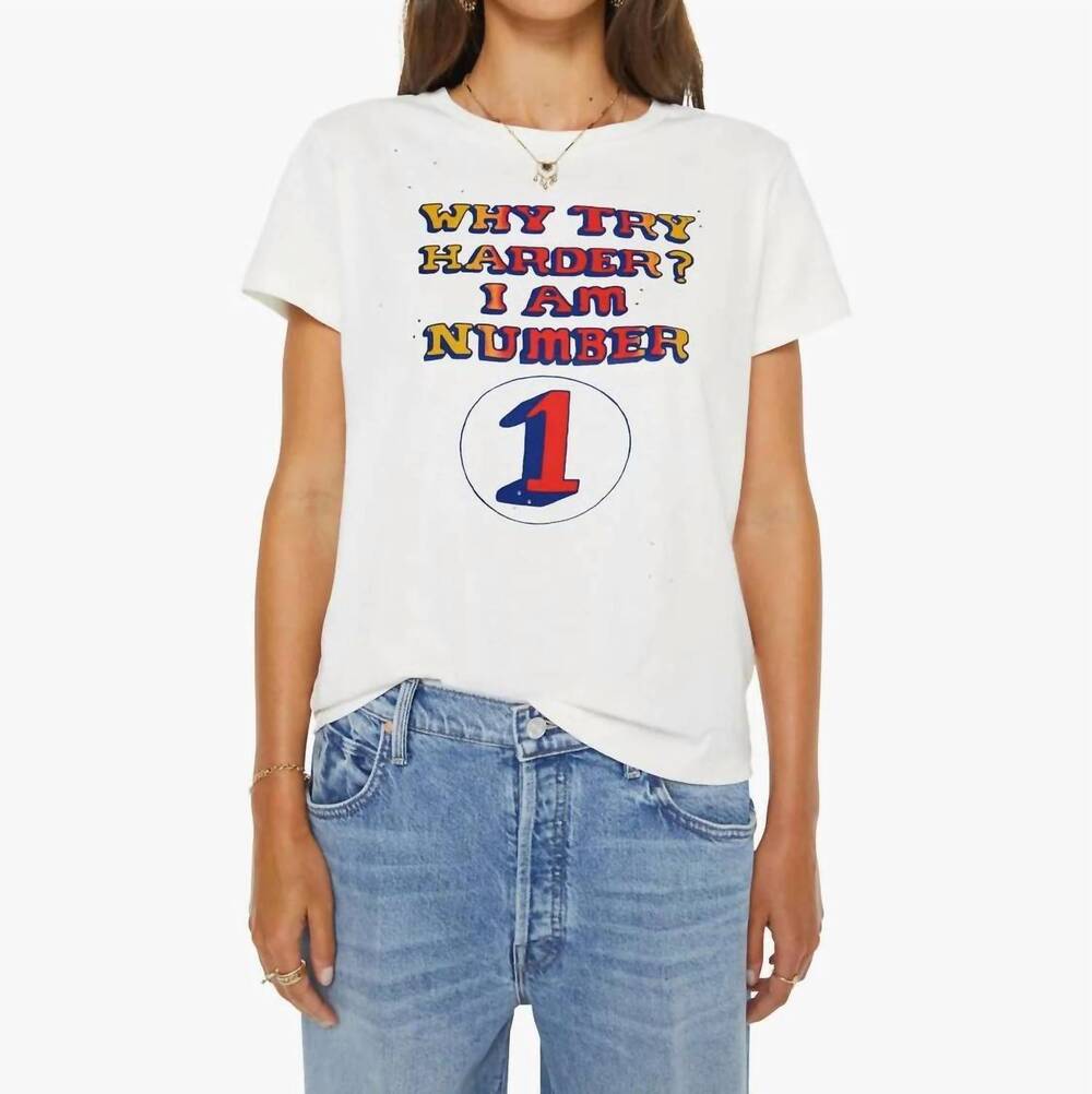 NEW MOTHER boxy goodie goodie short sleeve tee in why try harder